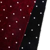 Polyester spandex knit brush luxury hot drilling red Italian foil african velour black velvet fabric for sale